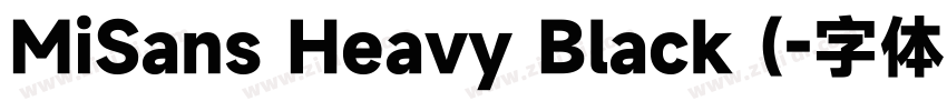 MiSans Heavy Black (字体转换